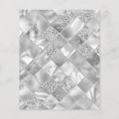 ブライダルシャワー銀モダン予算の招待 (裏面)