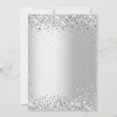 ブライダルシャワー銀ラグジュアリー 招待状 (裏面)