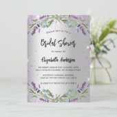 ブライダルシャワー銀ラベンダーユーカリ 招待状 (スタンド正面)