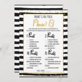 ブライダルシャワー電話ゲームの内容 招待状 (正面/裏面)