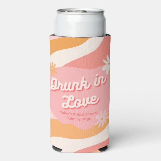 ブライダルシャワー飲インラブレトロピンククーラーボックス スリム缶クーラー (Seltzer裏面)