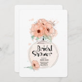 ブライダルシャワー香料ボトル 招待状 (正面/裏面)