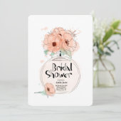 ブライダルシャワー香料ボトル 招待状 (スタンド正面)