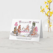 ブライダルシャワー馬ユーモアグリーティングカード カード (黄色い花)