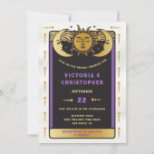 ブライダルシャワー骨格カップル結婚ゴシックタロット 招待状 (裏面)