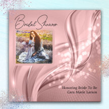 ブライダルシャワー高級ピンクメタリックフォト