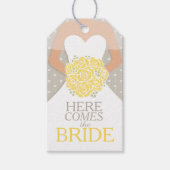 ブライダルシャワー黄リハ結婚ーサルラベル ギフトタグ (正面)