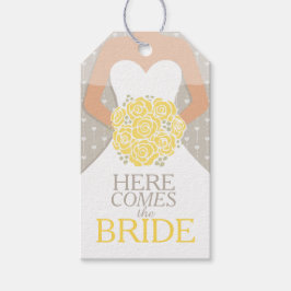 ブライダルシャワー黄リハ結婚ーサルラベル ギフトタグ