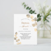 ブライダルシャワー黄金ユーカリ インビテーションポストカード (スタンド正面)