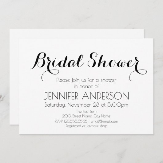 ブライダルシャワー (正面/裏面)