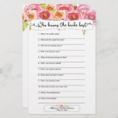 ブライダルシャワー3605を知っている最高のゲーム (正面/裏面)