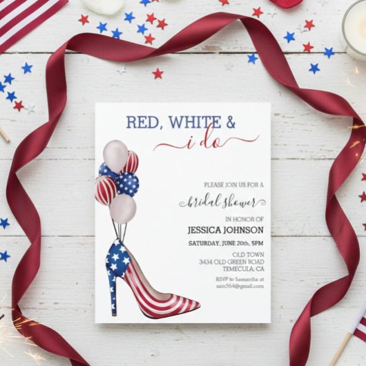 ブライダルシャワー7月4日赤白青