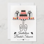 ブライダルシャワー、おいしいケーキ 招待状 (裏面)