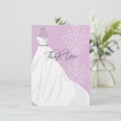 ブライダルシャワー|の平らなサンキューカード サンキューカード (スタンド正面)