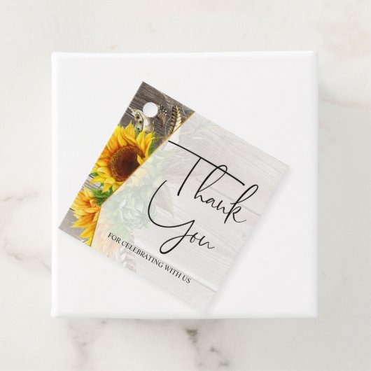 ブライダルシャワー、ひまわり、パーティーの好意 フェイバータグ (インサイチュ)