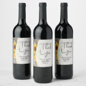 ブライダルシャワー、ひまわり、パーティーの好意 ワインラベル (ボトル)