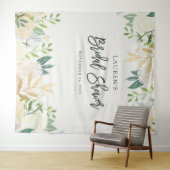 ブライダルシャワー | アイボリー フラワー フォト 背景 タペストリー (インサイチュ(横))