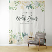 ブライダルシャワー | アイボリー フラワー フォト 背景 タペストリー (インサイチュ)