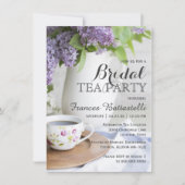 ブライダルシャワー·アフタ結婚ーンティー·薄紫·フラワーズ 招待状 (正面)