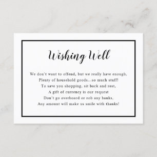 ブライダルシャワー・ウェル・カード  カスタム色 招待状