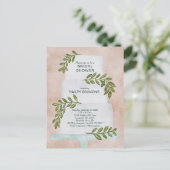 ブライダルシャワー ウォーターカラー 結婚式 ケーキ 招待状 (スタンド正面)