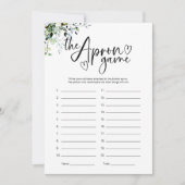 ブライダルシャワー エプロン メモリーゲーム 招待状 (正面)