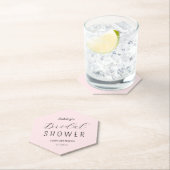 ブライダルシャワー エレガントなバラ色の優雅さ ペーパーコースター (インサイチュ)