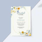 ブライダルシャワー、エレガントタイポグラフィ、花嫁へ、フローラ 招待状