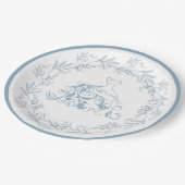 ブライダルシャワー-エレガントブルーシャワー ペーパープレート (アングル)