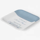 ブライダルシャワー-エレガントブルーシャワー ペーパープレート (傾斜あり)