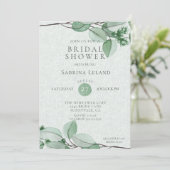 ブライダルシャワー エレガント|水彩ユーカリ 招待状 (スタンド正面)