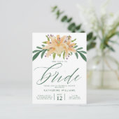 ブライダルシャワー |オレンジ色のスイレン ポストカード (スタンド正面)