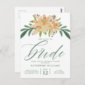 ブライダルシャワー |オレンジ色のスイレン ポストカード (正面/裏面)