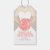 ブライダルシャワー オレンジ リハーサル ウェディング ギフト タグ (正面)