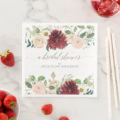 ブライダルシャワー オータム バーガンディ ローズ フローラル フォリアージ (インサイチュ)