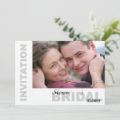 ブライダルシャワー-カスタムフォトB&Wインビテーション 招待状 (スタンド正面)