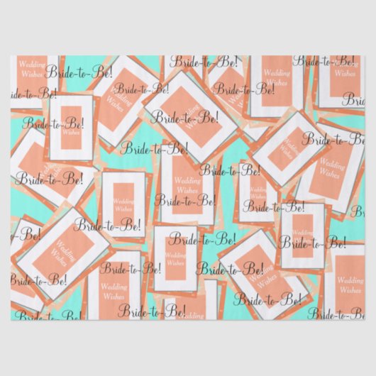 ブライダルシャワー カンタロープ ブルー 薄葉紙 (正面)