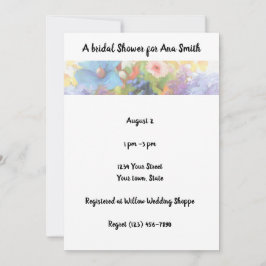 ブライダルシャワー，ガーデン，花，招待状 招待状