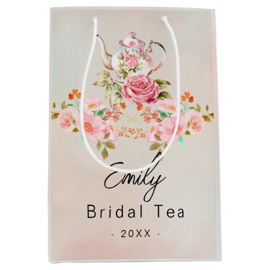 ブライダルシャワー ギフトバッグ - ティーパーティー テーマ (正面)