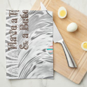 ブライダルシャワー ギフト アート プリント キッチンタオル (四つ折り)