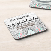 ブライダルシャワー ギフト アート プリント コースター (左側)