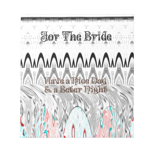 ブライダルシャワー ギフト アート プリント ノートパッド (正面)