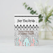 ブライダルシャワー ギフト アート プリント ポストカード (スタンド正面)