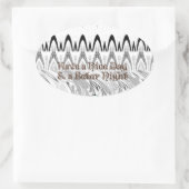 ブライダルシャワー ギフト アート プリント 楕円形シール (バッグ)