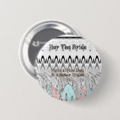 ブライダルシャワー ギフト アート プリント 缶バッジ (正面&裏面)