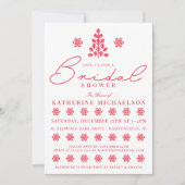 ブライダルシャワー |クリスマスツリーの雪 招待状 (正面)