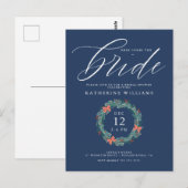 ブライダルシャワー |クリスマスホリデージンガムリース ポストカード (正面/裏面)