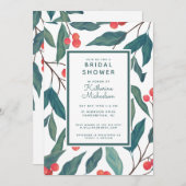 ブライダルシャワー |クリスマス・ホリデーフローラ 招待状 (正面/裏面)