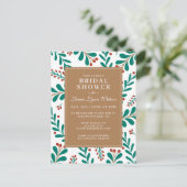 ブライダルシャワー |クリスマス・ミスタントー&ホリー ポストカード (スタンド正面)