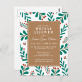 ブライダルシャワー |クリスマス・ミスタントー&ホリー ポストカード (正面/裏面)